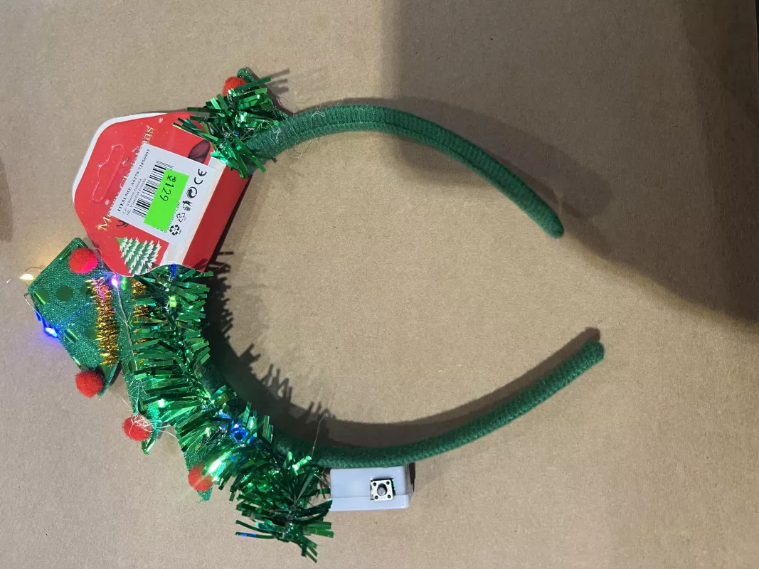 Vánoční čelenka – svítící stromeček freya