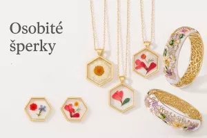Náhrdelník s pravými květy – kolekce Florea Diy pink Peony