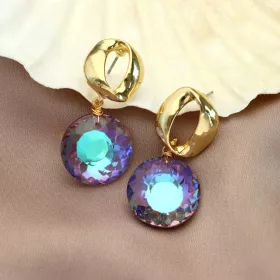 Sladké a energické náušnice NEON KISS E97728 od značky YVON  - ombre fialové