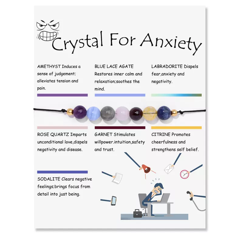 Náramek Crystal for Anxiety – uklidnění mysli a podpora v náročných chvílích Freya