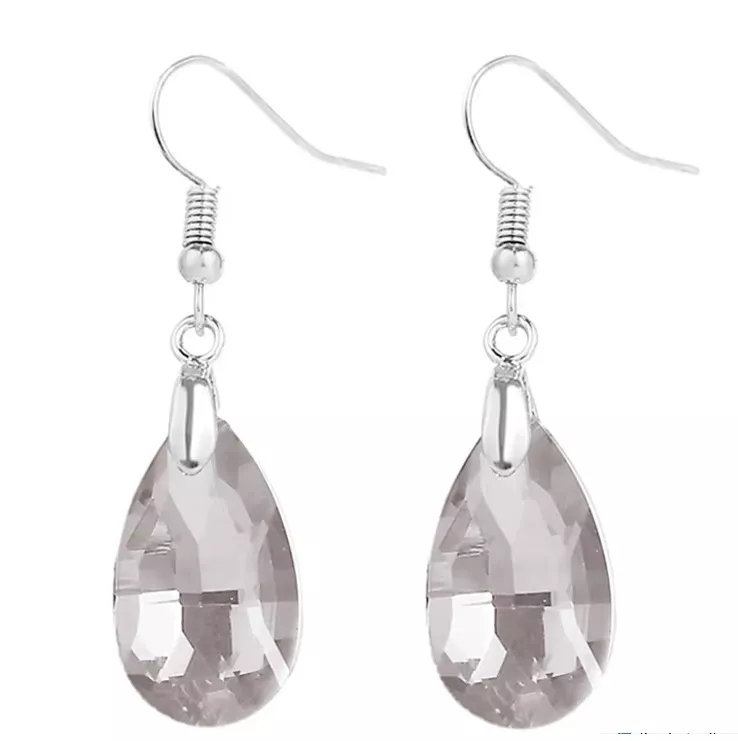 náušnice z chirurgické oceli s křišťály Swarovski white Estrella