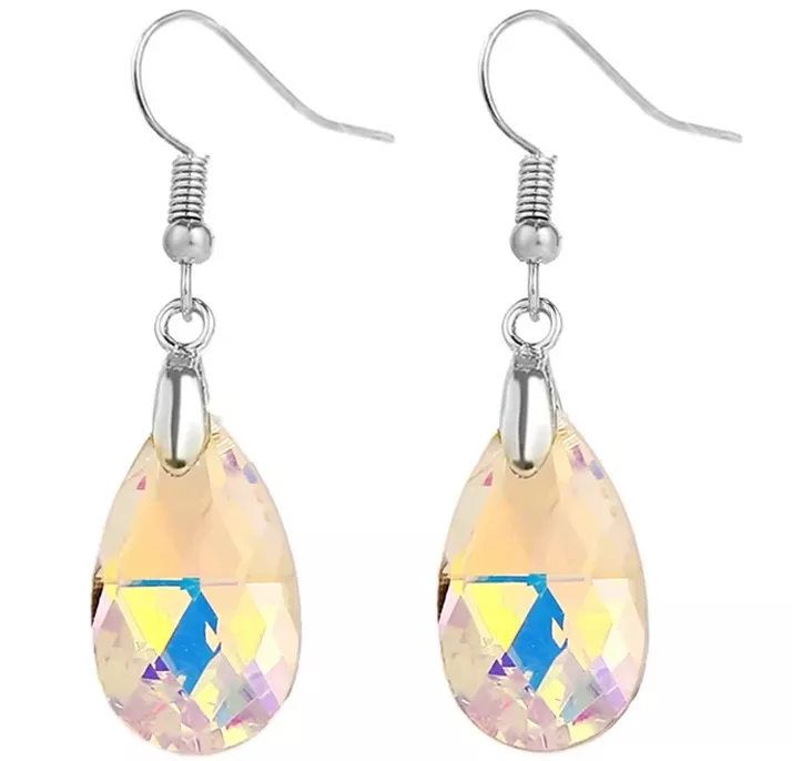 naušnice z chirurgické oceli s křišťály Swarovski lesk Estrella