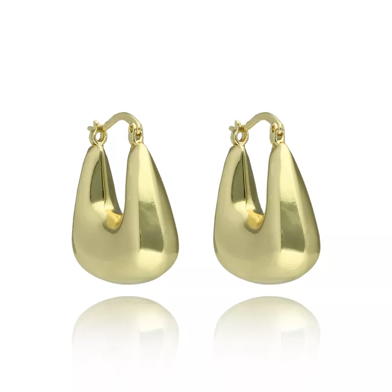 Pozlacené buclaté foukané naušnice E98381z od YVON