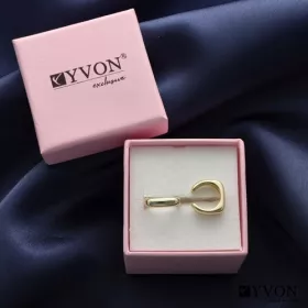Pozlacené náušnice E01521 od YVON - hypoalergenní, falešný piercing