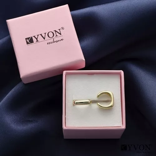 Pozlacené náušnice E01521 od YVON - hypoalergenní, falešný piercing