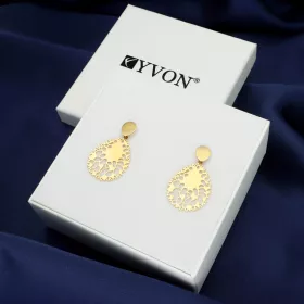 Pozlacené náušnice z nerezové oceli E98551z - hypoalergenní Yvon Pozlacené náušnice z nerezové oceli E98551z - hypoalergenní Yvon