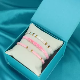 Sada náramků SUMMER TIME B98731 od YVON, růžová barva, hypoalergenní Sada náramků SUMMER TIME B98731 od YVON, růžová barva, hypoalergenní