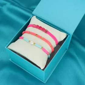 Sada náramků SUMMER TIME B98733 od YVON, tm. růžová barva, hypoalergenní Sada náramků SUMMER TIME B98733 od YVON, tm. růžová barva, hypoalergenní