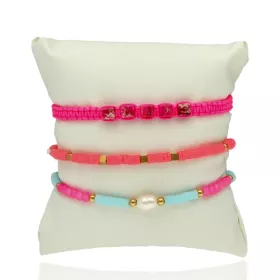 Sada náramků SUMMER TIME B98733 od YVON, tm. růžová barva, hypoalergenní