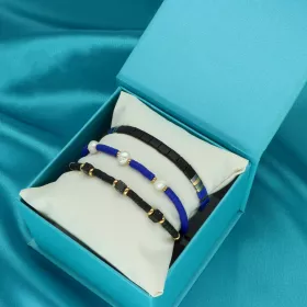 Sada náramků SUMMER TIME B98738 od YVON, černo modrá, hypoalergenní