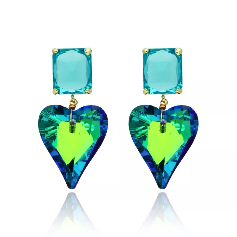 Sladké náušnice Neon kiss E97737 od značky Yvon- ve tvaru srdce