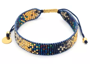 Tkaný náramek MIYUKI B97381 od YVON , hypoalergenní, duhový most