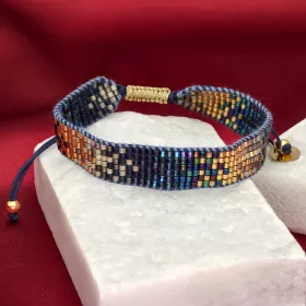 Tkaný náramek MIYUKI B97381 od YVON , hypoalergenní, duhový most