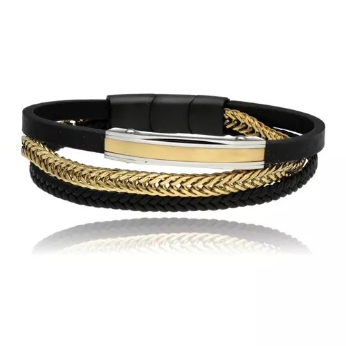 Elegantní pánský kožený náramek je nadčasový doplněk, který podtrhne osobnost každého muže. Kombinace kvalitní pravé kůže a kovových detailů vytváří moderní, minimalistický vzhled vhodný pro každodenní nošení i speciální příležitosti. Tento kožený n Yvon