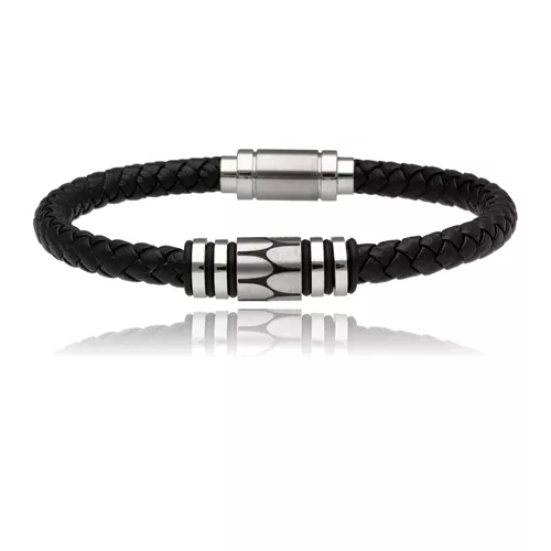 pánský kožený náramek stylový náramek pro muže kožený doplněk pro muže dárek pro muže módní pánský náramek Yvon