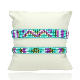 Komplet náramků z japonských Miyuki korálků – stylový set pro ženy