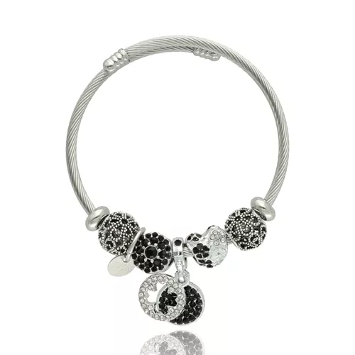 módní náramek, náramek s ozdobami,náramek s čarmy, dámský korálkový náramek, elastický náramek biżuteria damska YVON, módní doplněk YVON