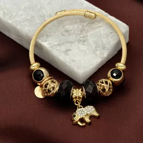 módní náramek, náramek s ozdobami,náramek s čarmy, dámský korálkový náramek, elastický náramek biżuteria damska YVON, módní doplněk YVON