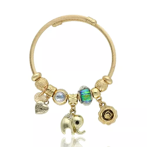 módní náramek, náramek s ozdobami,náramek s čarmy, dámský korálkový náramek, elastický náramek biżuteria damska YVON, módní doplněk YVON