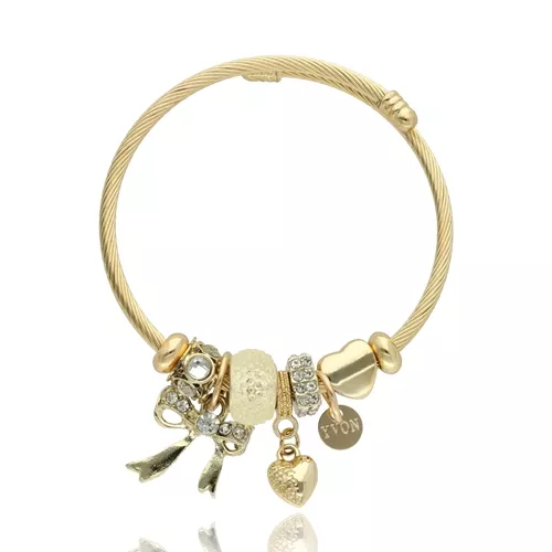 módní náramek, náramek s ozdobami,náramek s čarmy, dámský korálkový náramek, elastický náramek biżuteria damska YVON, módní doplněk YVON