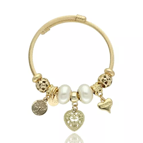 módní náramek, náramek s ozdobami,náramek s čarmy, dámský korálkový náramek, elastický náramek biżuteria damska YVON, módní doplněk YVON