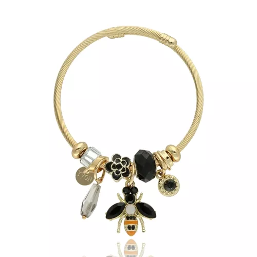 módní náramek, náramek s ozdobami,náramek s čarmy, dámský korálkový náramek, elastický náramek biżuteria damska YVON, módní doplněk YVON