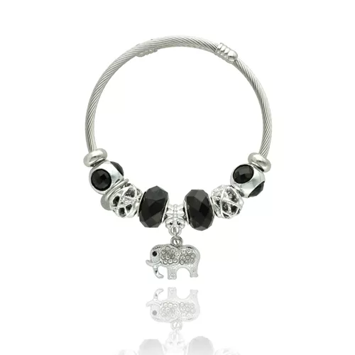 módní náramek, náramek s ozdobami,náramek s čarmy, dámský korálkový náramek, elastický náramek biżuteria damska YVON, módní doplněk YVON