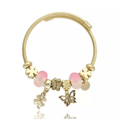 módní náramek, náramek s ozdobami,náramek s čarmy, dámský korálkový náramek, elastický náramek biżuteria damska YVON, módní doplněk YVON