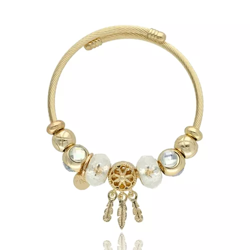 módní náramek, náramek s ozdobami,náramek s čarmy, dámský korálkový náramek, elastický náramek biżuteria damska YVON, módní doplněk YVON