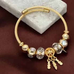 módní náramek, náramek s ozdobami,náramek s čarmy, dámský korálkový náramek, elastický náramek biżuteria damska YVON, módní doplněk YVON