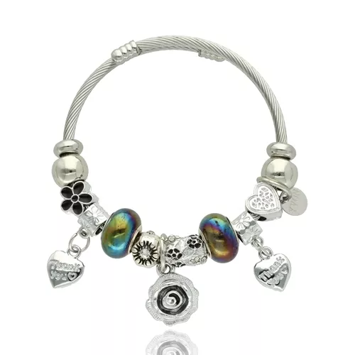 módní náramek, náramek s ozdobami,náramek s čarmy, dámský korálkový náramek, elastický náramek biżuteria damska YVON, módní doplněk YVON