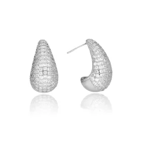 náušnice se zirkony, elegantní dámské náušnice, antialergenní náušnice YVON, zářivé náušnice s kamínky, bižuterie dámské náušnice, kolczyki z cyrkoniami