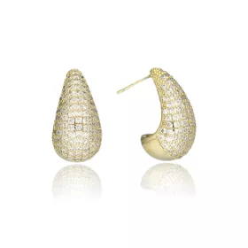 náušnice se zirkony, elegantní dámské náušnice, antialergenní náušnice YVON, zářivé náušnice s kamínky, bižuterie dámské náušnice, kolczyki z cyrkoniami