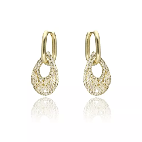 náušnice se zirkony elegantní dámské náušnice třpytivé náušnice náušnice YVON antialergenní náušnice náušnice s kamínky bižuterie náušnice